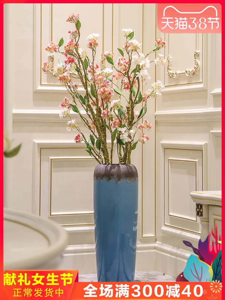 Contracted and I large ceramic vase landing place hotel sitting room bedroom dry flower villa decoration flower arranging simulation