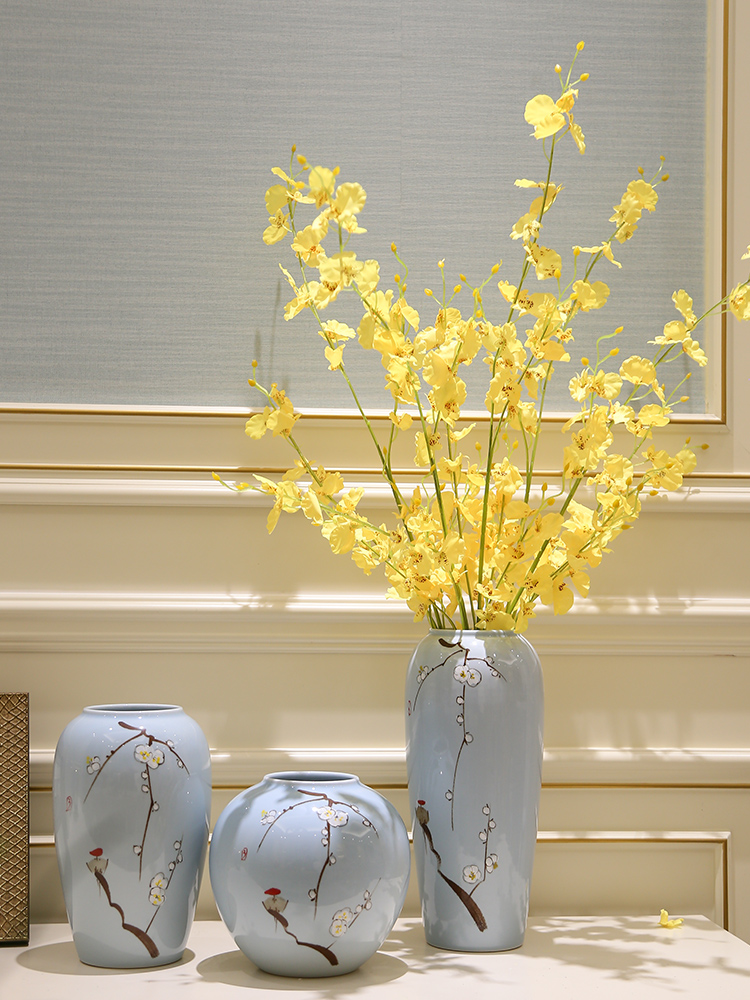 Mesa porch modern furnishing articles of the new Chinese style household ceramic vase hydroponic flower, flower arrangement sitting room simulation flower decoration