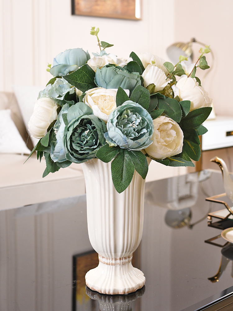 Contracted and I white ceramic vase north European style living room TV cabinet table dry flower arranging flowers decorative floral decorations