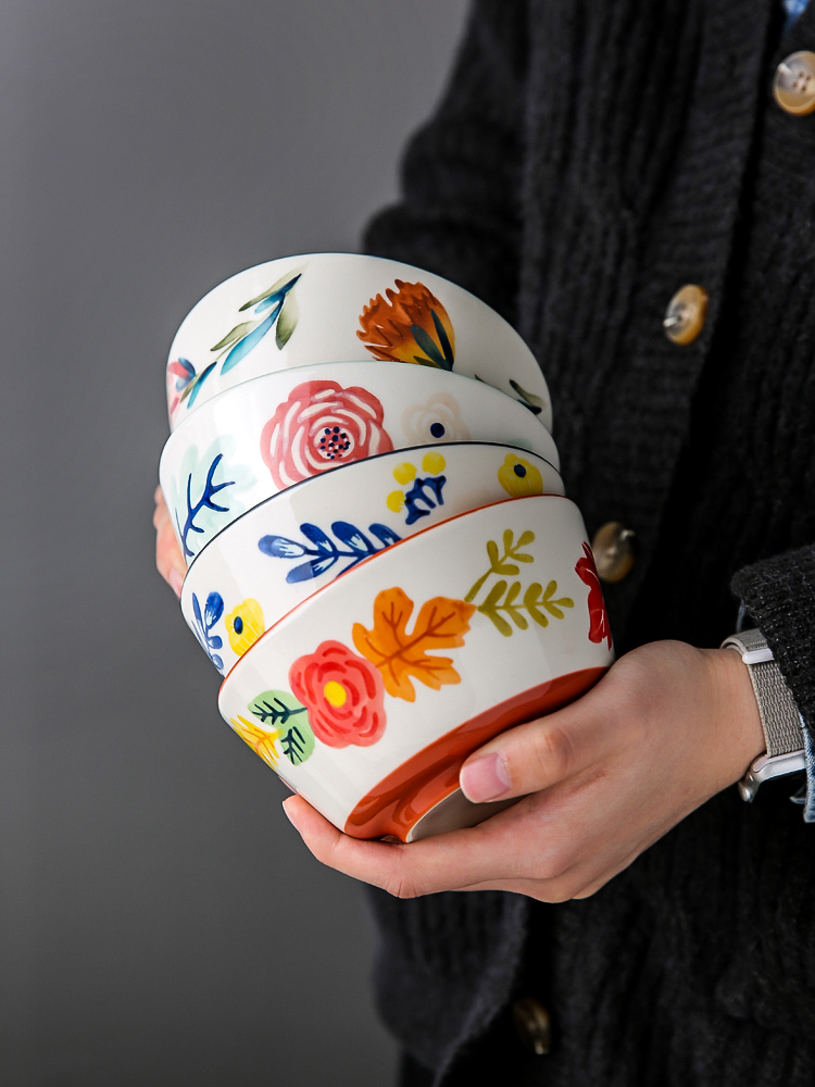 Four seasons in a Japanese ceramics tableware a sichuan people eat breakfast bowl chopsticks single a delicate dishes suit of household