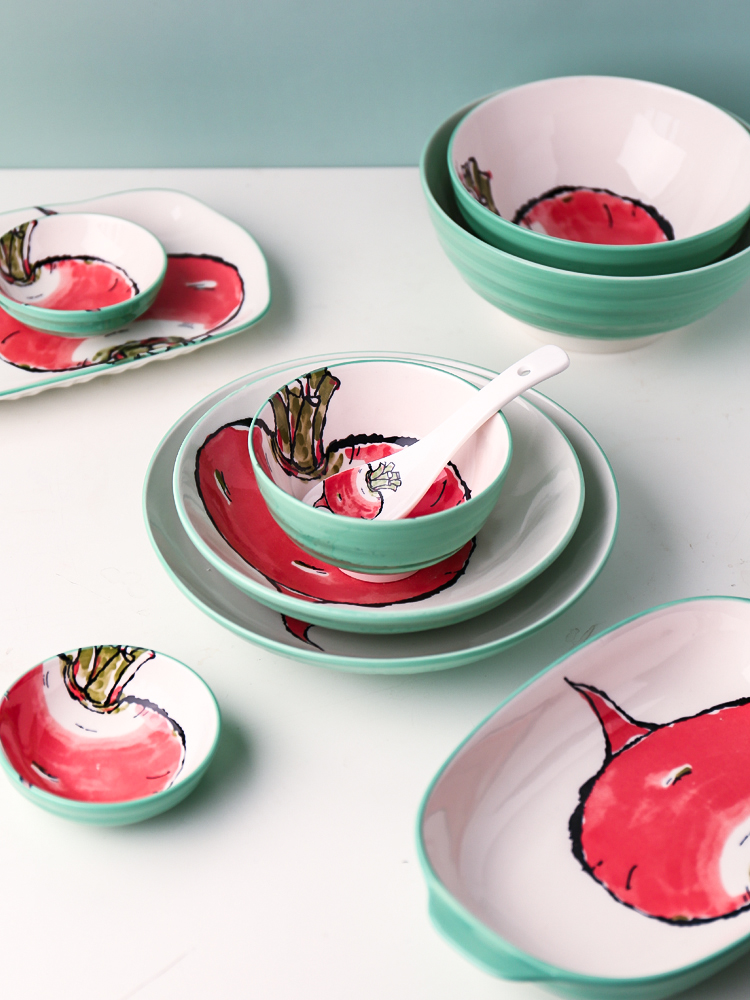 Sichuan in Japanese bowls plates of household ceramics tableware creative express the eat fruit bowl of noodles in soup bowl bowl of 0
