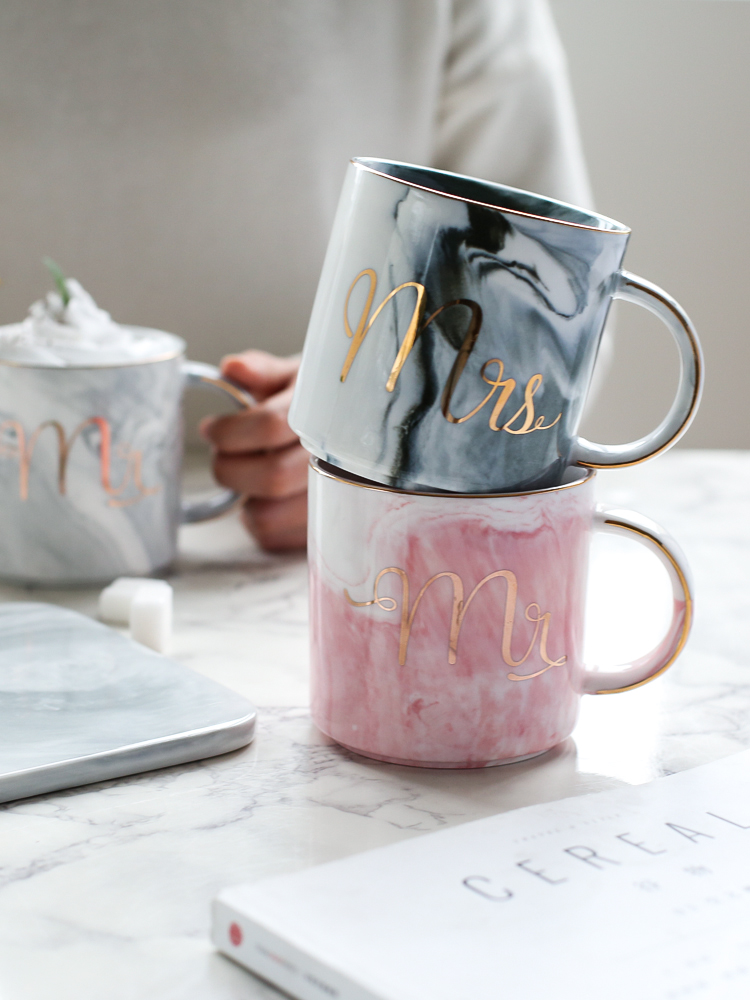 Kawashima house picking ceramic keller cup with cover glass coffee cup spoon Nordic ins creative move trend