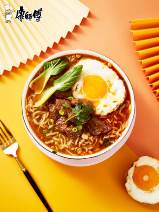 康师傅方便面泡面整箱混搭24袋装劲爽红烧牛肉速食夜宵旗舰店官网