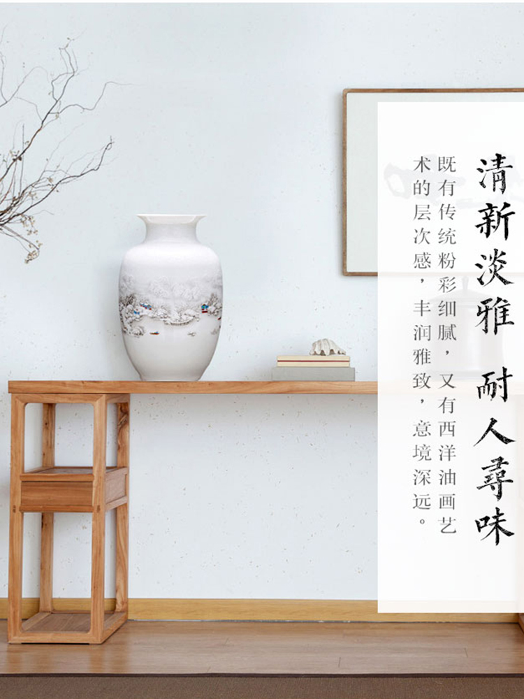 Jingdezhen ceramics floret bottle of dry flower adornment flower arranging Chinese style household living room TV ark, handicraft furnishing articles