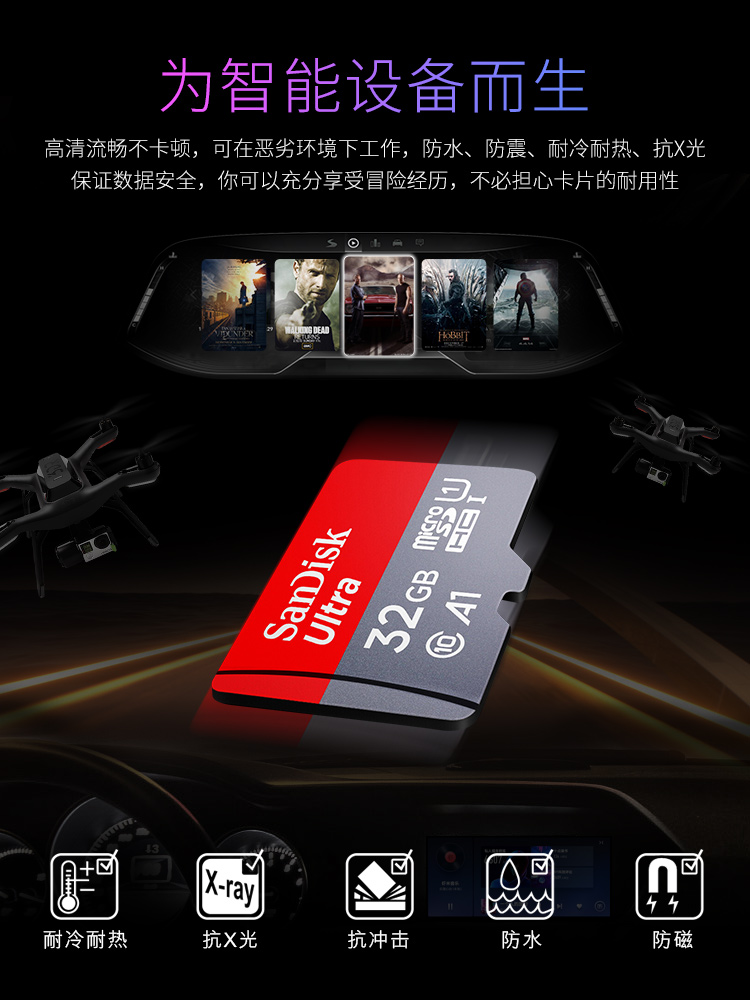 sandisk memory card class10 32g high-speed memory sd card tachograph tf card 32g mobile phone memory card