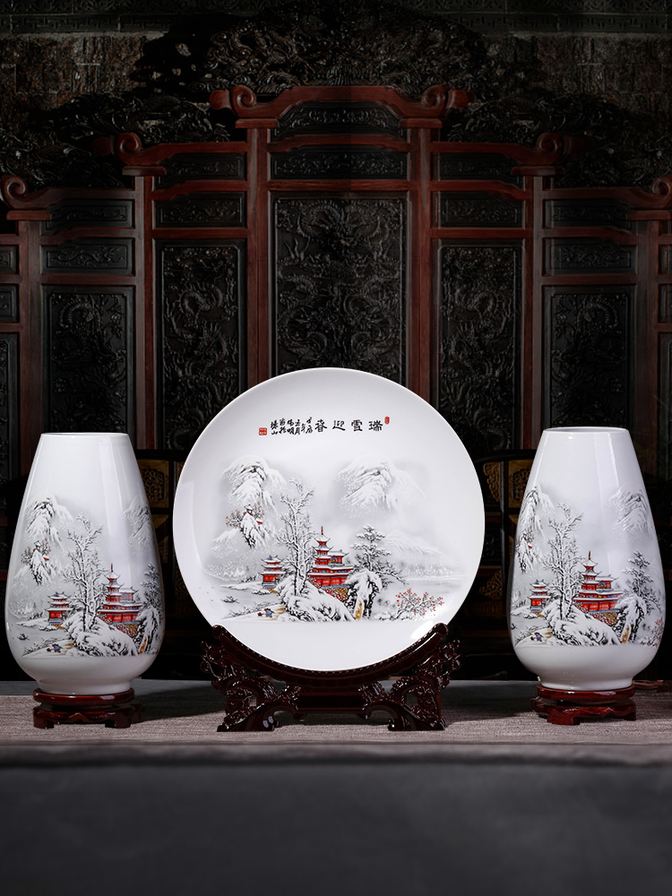 Package mail floret bottle wine rich ancient frame decoration ceramics jingdezhen ceramics furnishing articles flower handicraft decoration