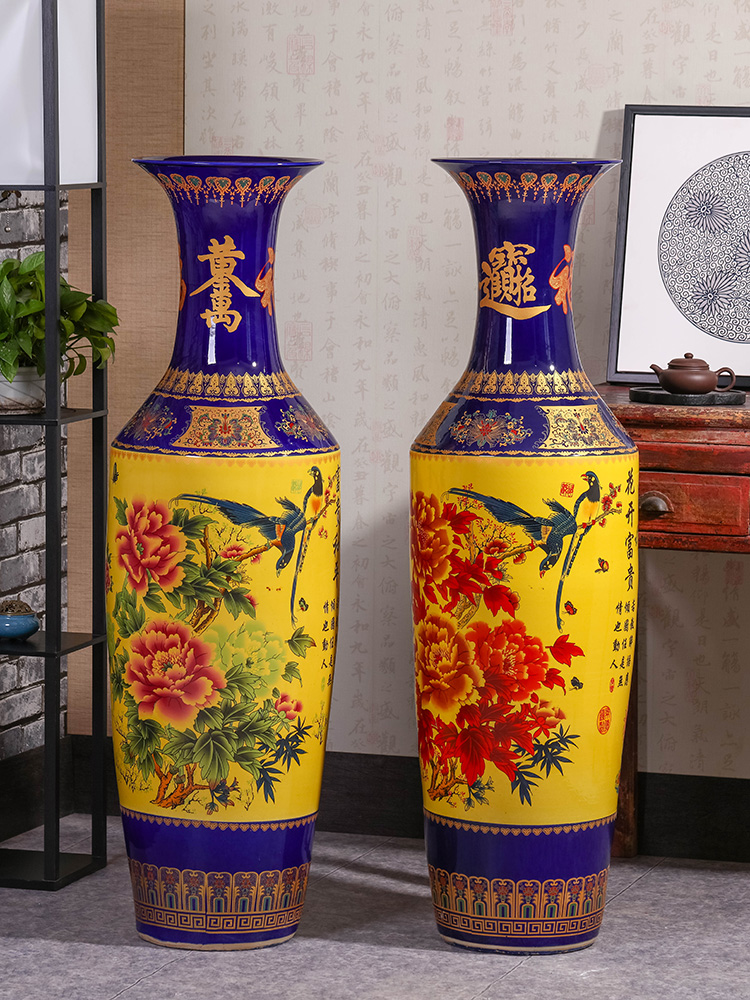 Jingdezhen ceramics vase of large sitting room place decoration decoration of Chinese style large vases, ceramic furnishing articles