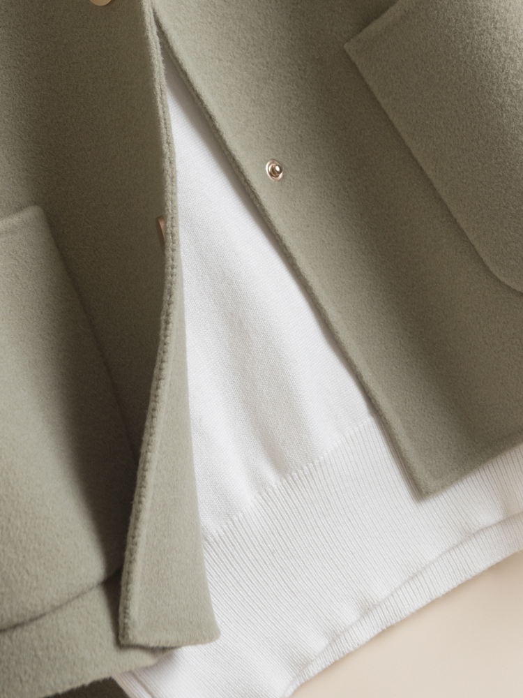 2019 new double-sided cashmere coat female brief paragraph small high-end 100% pure wool woolen cloth Hepburn wind coat