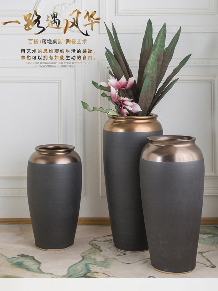 I and contracted jingdezhen ceramic vases, pottery flower arranging flowers is the sitting room be born home hotel adornment furnishing articles