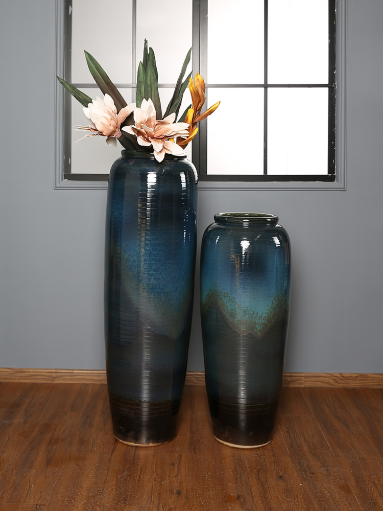 I and contracted jingdezhen ceramics of large vases, flower arranging ceramic cylinder example room hotel pottery decoration decoration