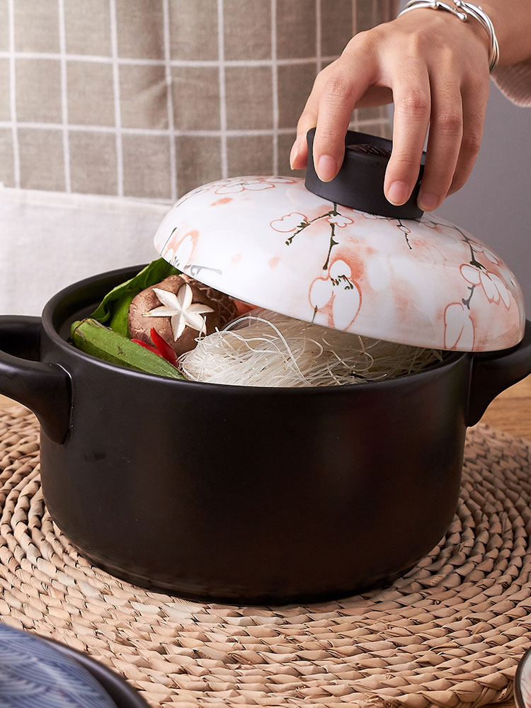 Orange leaf ceramic high - temperature Japanese soup rice casseroles, crock simmering casserole flame household gas cooker