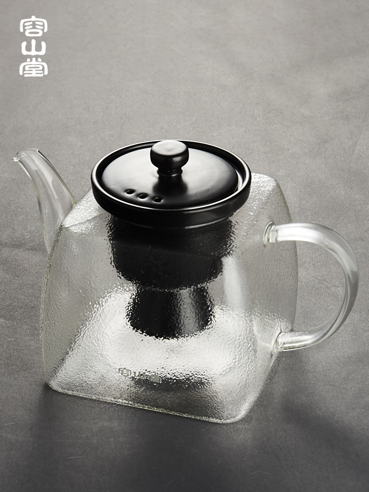 RongShan hall glass teapot black tea steam boiling tea household electrical TaoLu tea stove suit small ceramic kettle