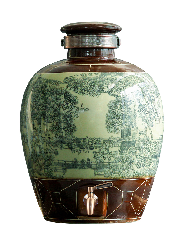 Mercifully wine jars of jingdezhen porcelain flask archaize seal it wine (50 kg/bottle