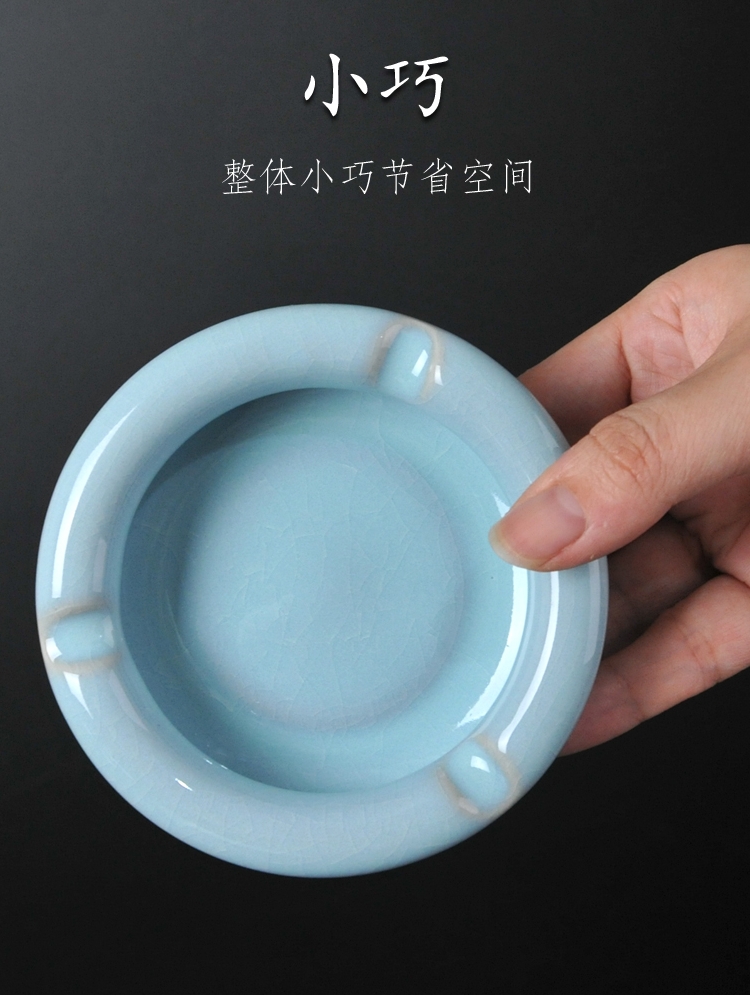 Ceramic ashtray to offer them your up smoke trumpet move creative trend tea accessories Chinese contracted household because ash cylinder