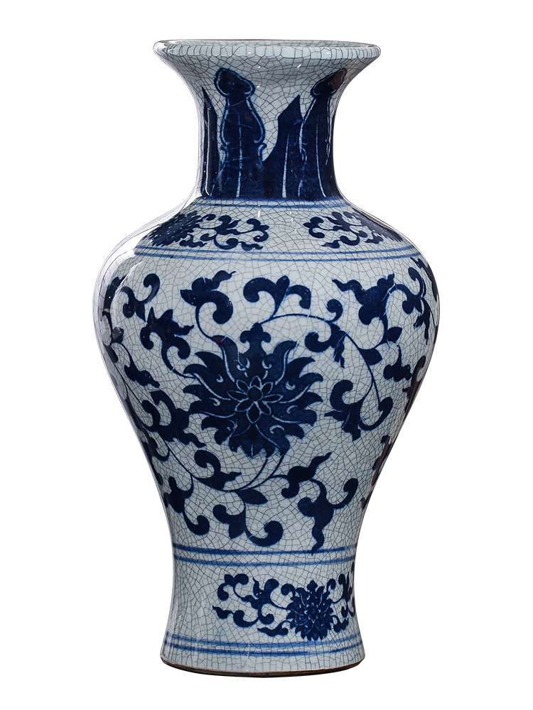 Jingdezhen ceramics antique blue and white porcelain vases, flower arrangement sitting room adornment style restoring ancient ways home furnishing articles porcelain