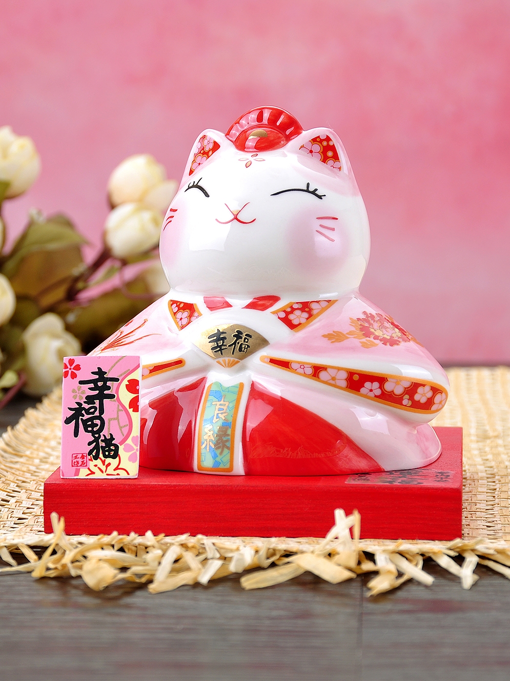 Valentine 's day gift marriage room adornment is placed lovely ceramic plutus cat piggy bank girlfriends friend wedding gift