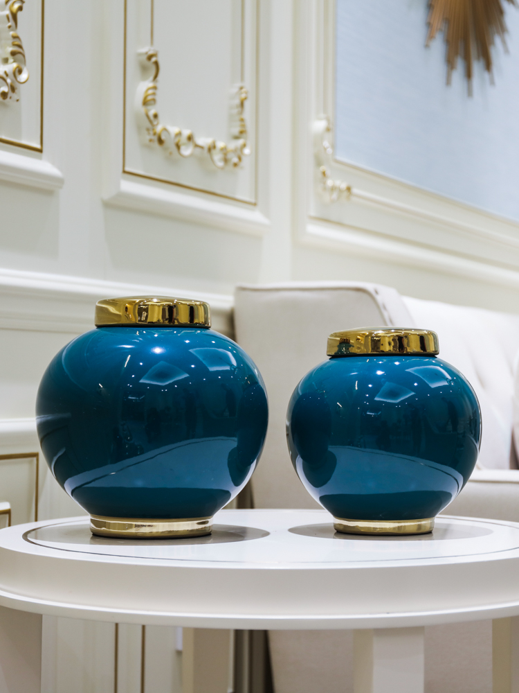 Jingdezhen ceramic home furnishing articles the general pot of flower piggy bank flower vases, TV ark, big decoration