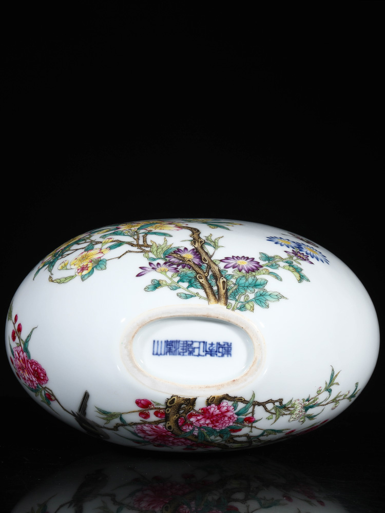 Jia lage jingdezhen hand - made ceramic vase YangShiQi colored enamel bird patterns and name on bottle porch place