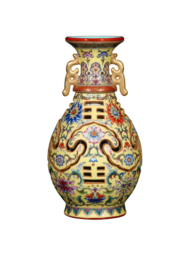 Jia lage jingdezhen ceramic vase Chinese penjing YangShiQi ocean color melvin wong on this rotary bottle