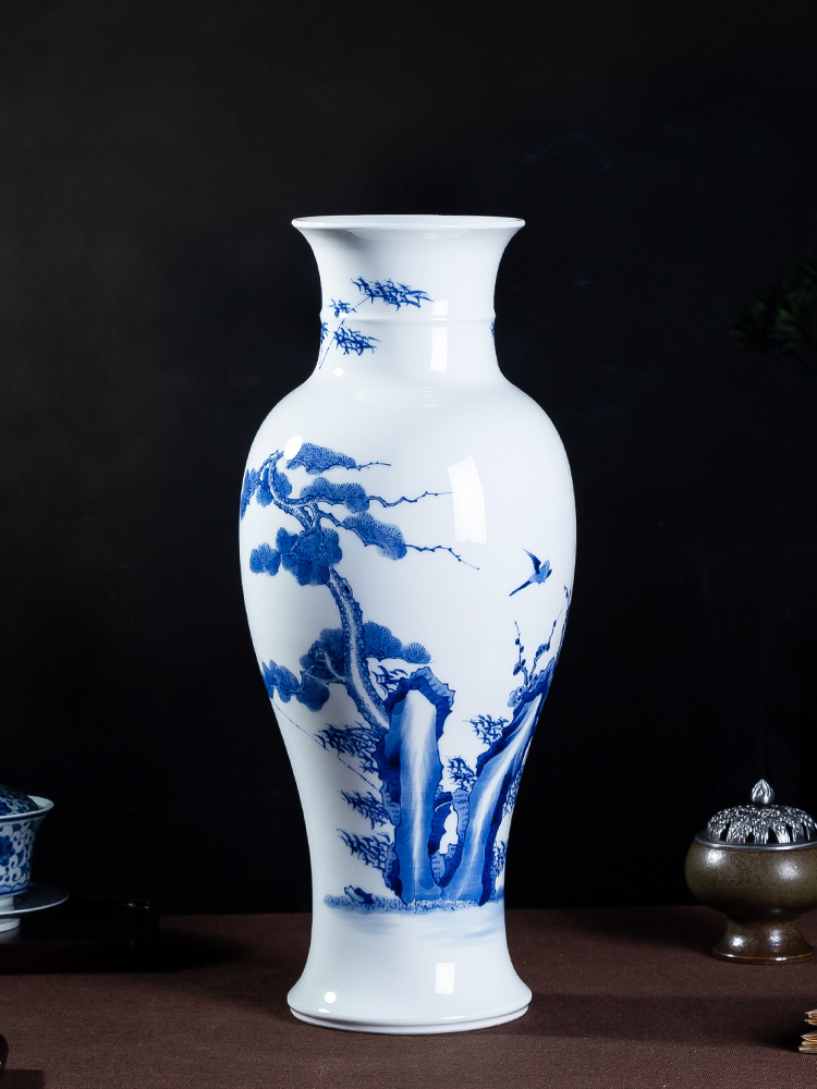 Jia lage jingdezhen blue and white porcelain vase YangShiQi Chinese style classic flower on the tail of the reign of emperor kangxi bottles and name