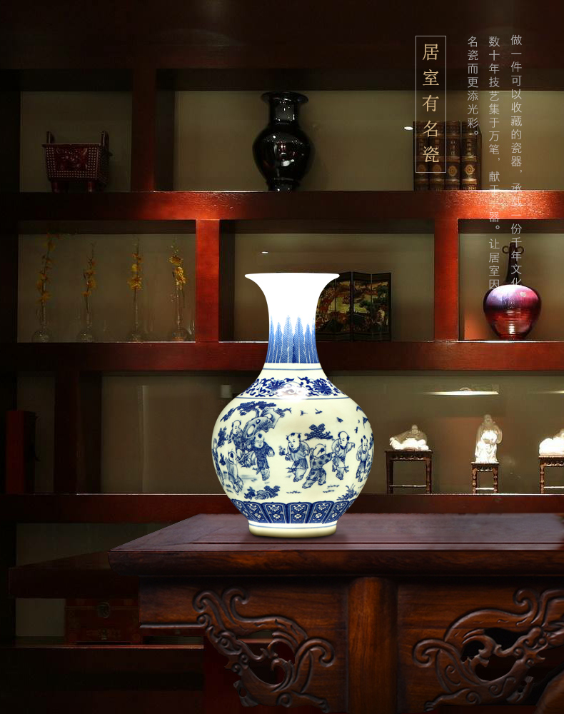 Jingdezhen ceramics floret bottle of Chinese blue and white porcelain vases, flower arranging dried flowers wine sitting room decorate gifts furnishing articles