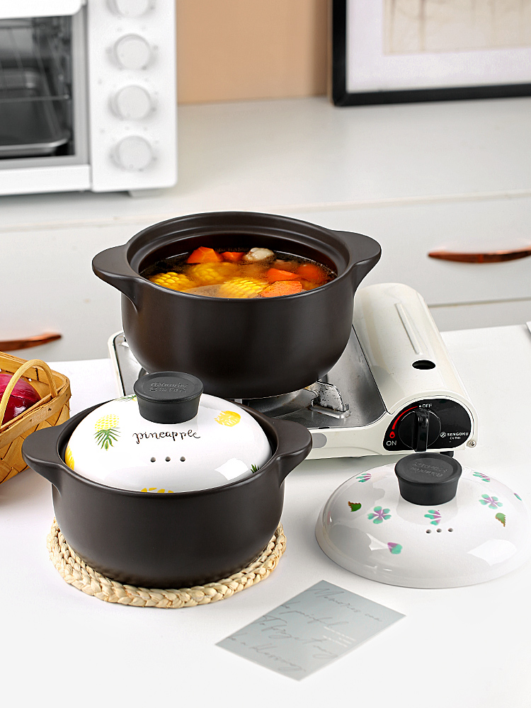 Small casserole Korean household kitchen'm gas special soup tasty casserole stew ceramic high - temperature soup rice soup pot of stew