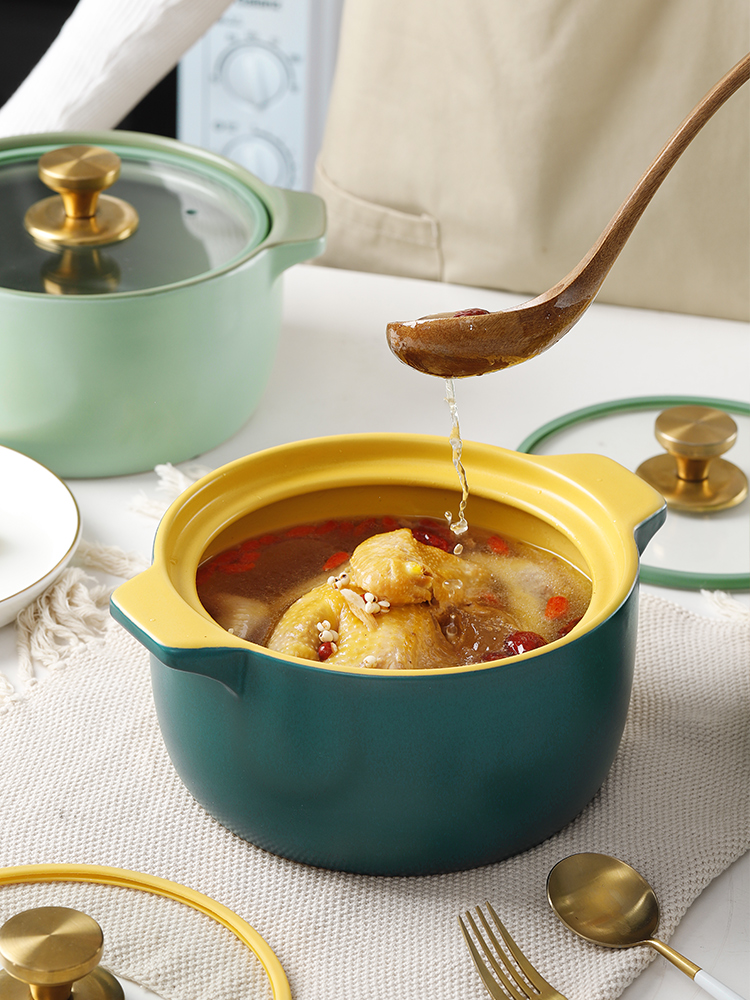 Ceramic casserole special small ears stew comes home kitchen'm burning gas, gas, high temperature resistant soup pot soup rice stone bowl