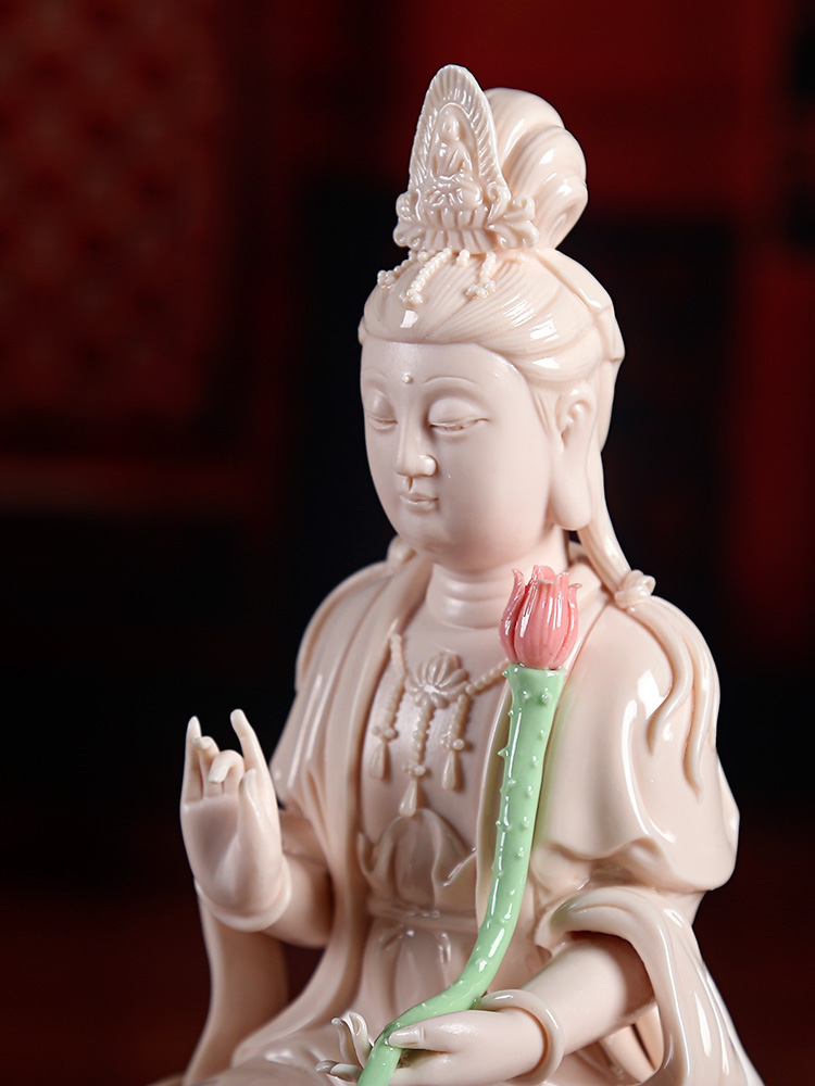 Yutang dai ceramic SaPuXian bodhisattva manjusri tome like Buddha sacrifice dehua white porcelain sitting room adornment that occupy the home furnishing articles