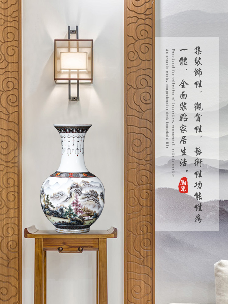 Jingdezhen ceramics vase furnishing articles TV ark, dried flower flower arranging the modern Chinese style household, sitting room adornment porcelain