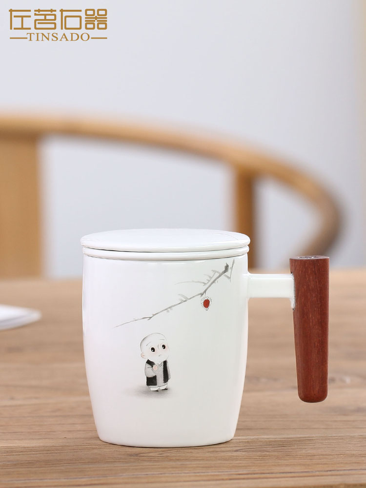 ZuoMing right device have the mark cup with cover filter tea cups separation ceramic cup office tea cups