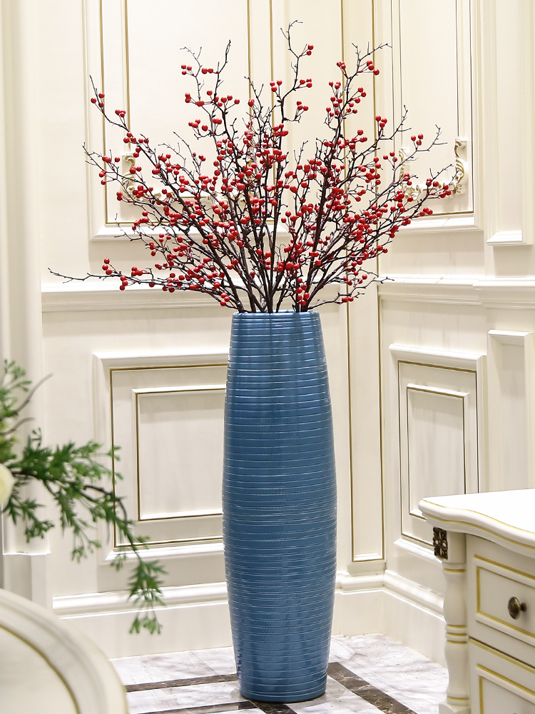 Large vases, ceramic furnishing articles sitting room decoration is I and contracted landing American high dry flower flower, adornment is placed
