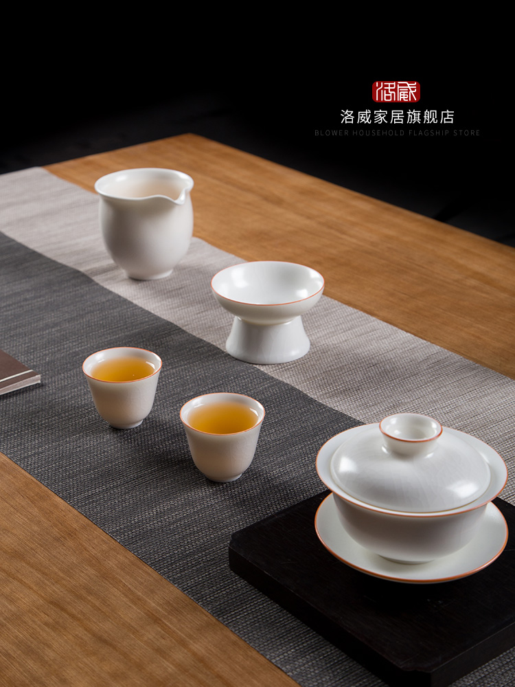 Your up tea suit household jingdezhen ceramic kung fu tea cups of a complete set of high - grade office gifts the teapot