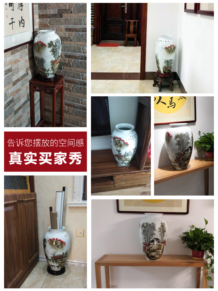 Jingdezhen ceramics furnishing articles TV ark, blue and white porcelain vase and the new Chinese style household flower arrangement sitting room adornment