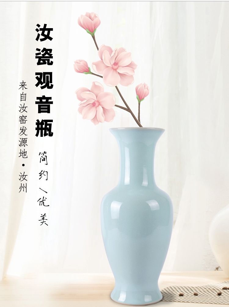 Archaize your up handicraft ru porcelain vase furnishing articles ceramic flower arranging flowers, Chinese wind restoring ancient ways is contracted sitting room adornment