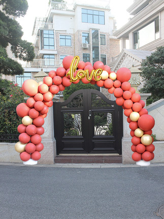 【送桌飘】气球拱门支架子开业结婚礼创意生日布置装饰汽球彩虹门