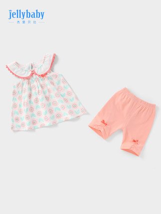 婴儿夏天薄款套装1一3岁女童夏装洋气新款儿童夏季10个月宝宝衣服