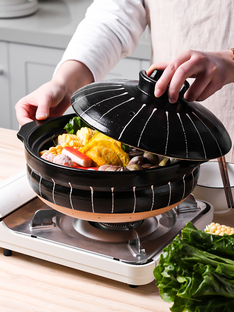 Sichuan in Japanese high - temperature ceramic casserole stew soup household gas gas buner earth dedicated to freeing up the pot