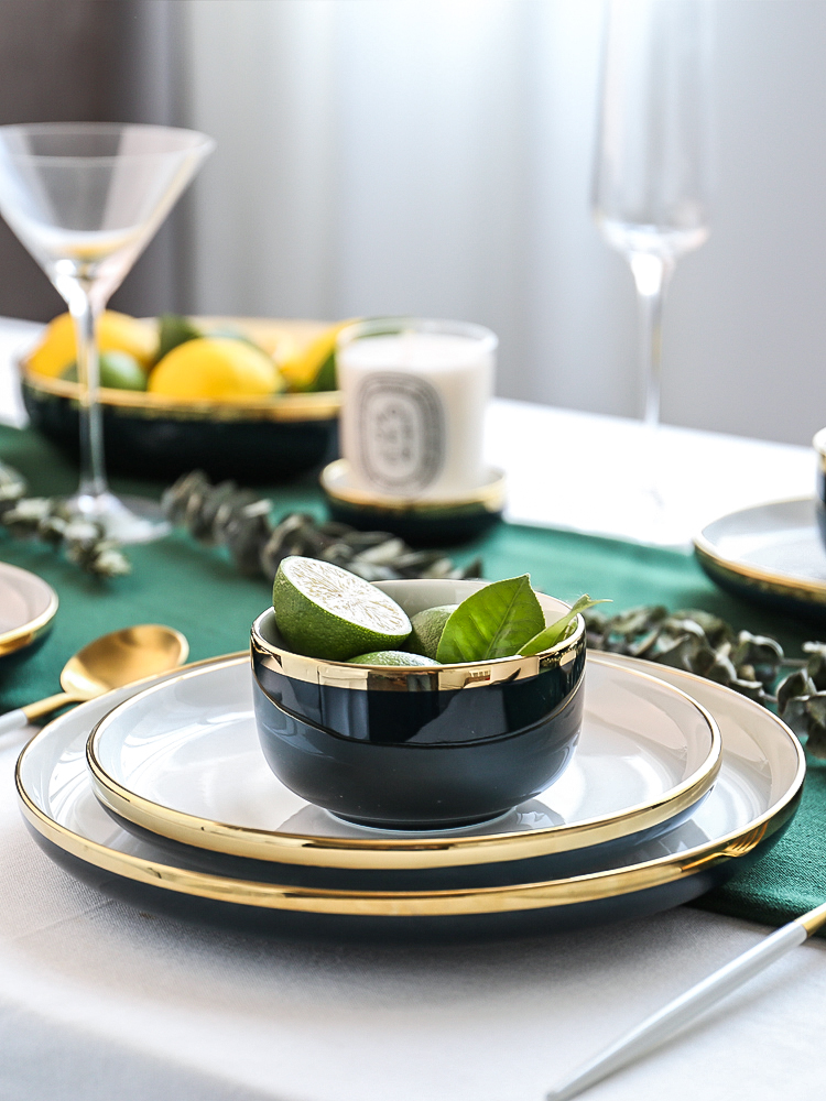Island house in European style up phnom penh ceramic tableware creative web celebrity ins light wind high - grade refined key-2 luxury dishes suit household