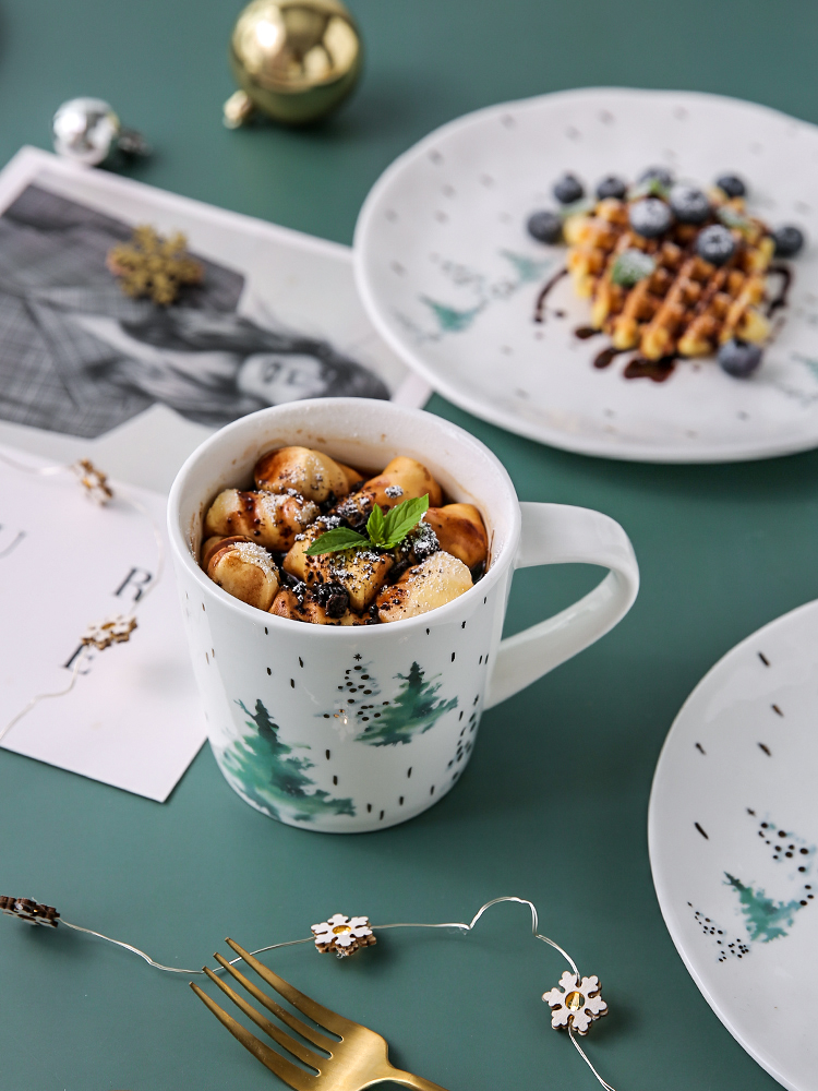 In northern sichuan household ceramic dish creative web celebrity fruit for breakfast western food steak dishes mugs