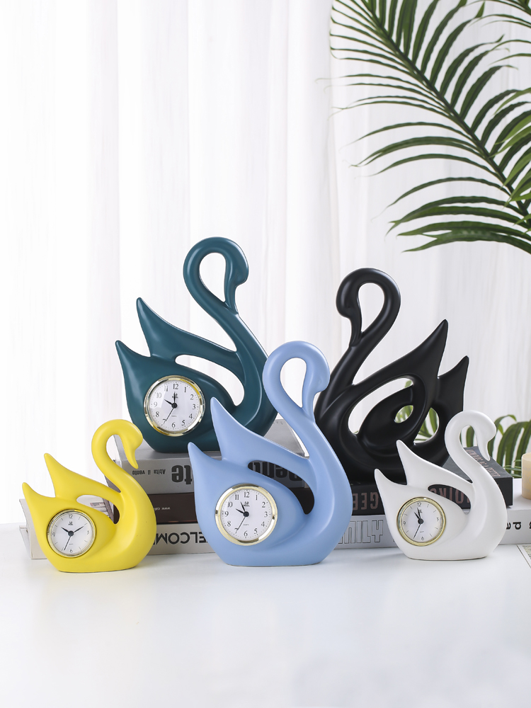 Nordic ceramic watches furnishing articles creative household desktop desktop clock adornment bedroom I and contracted sitting room