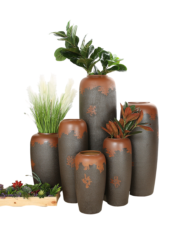 Jingdezhen ceramic coarse pottery vase restoring ancient ways home sitting room hotel is suing flower arranging dried flower POTS to furnishing articles ornaments