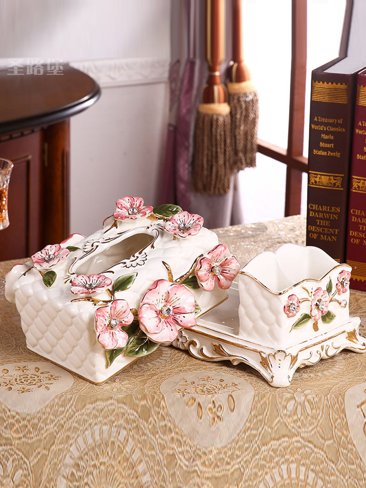 St way fort European creative tissue boxes sitting room tea table remote receive a case carton furnishing articles ceramic tissue box