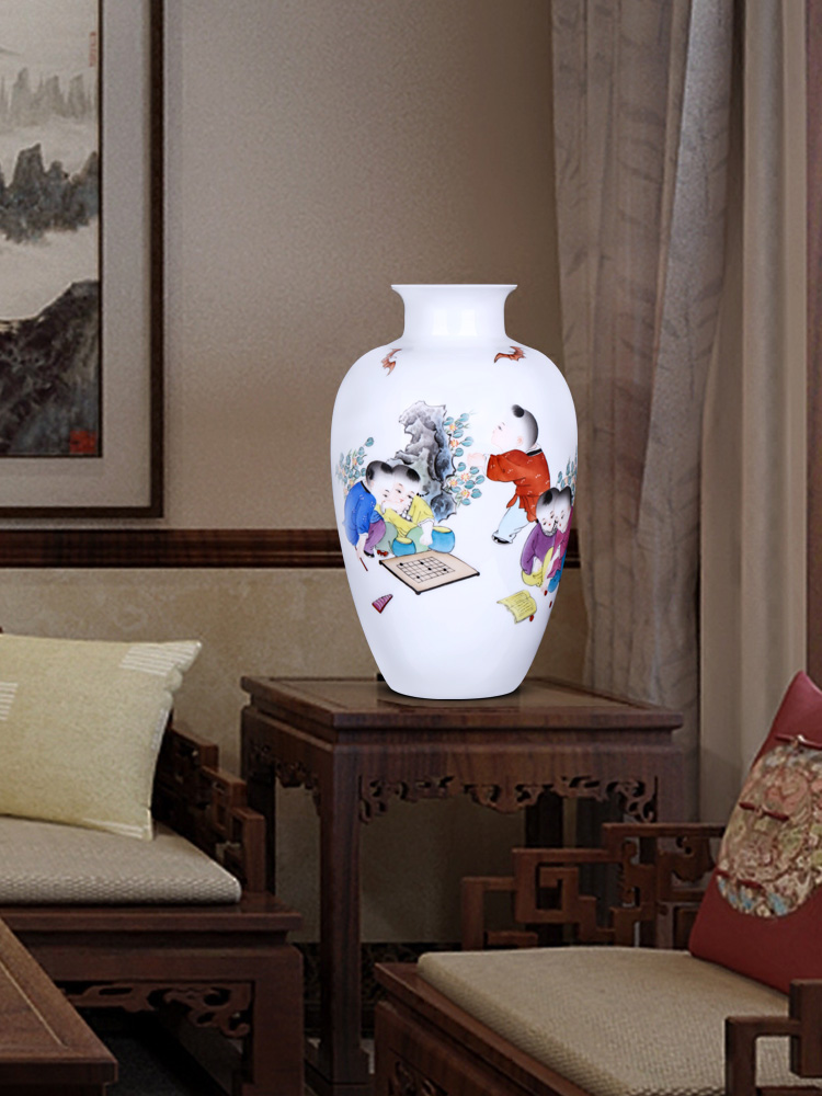 Jingdezhen ceramic vases, flower arranging hand - made pastel enjoy sitting room place of new Chinese style household ornaments