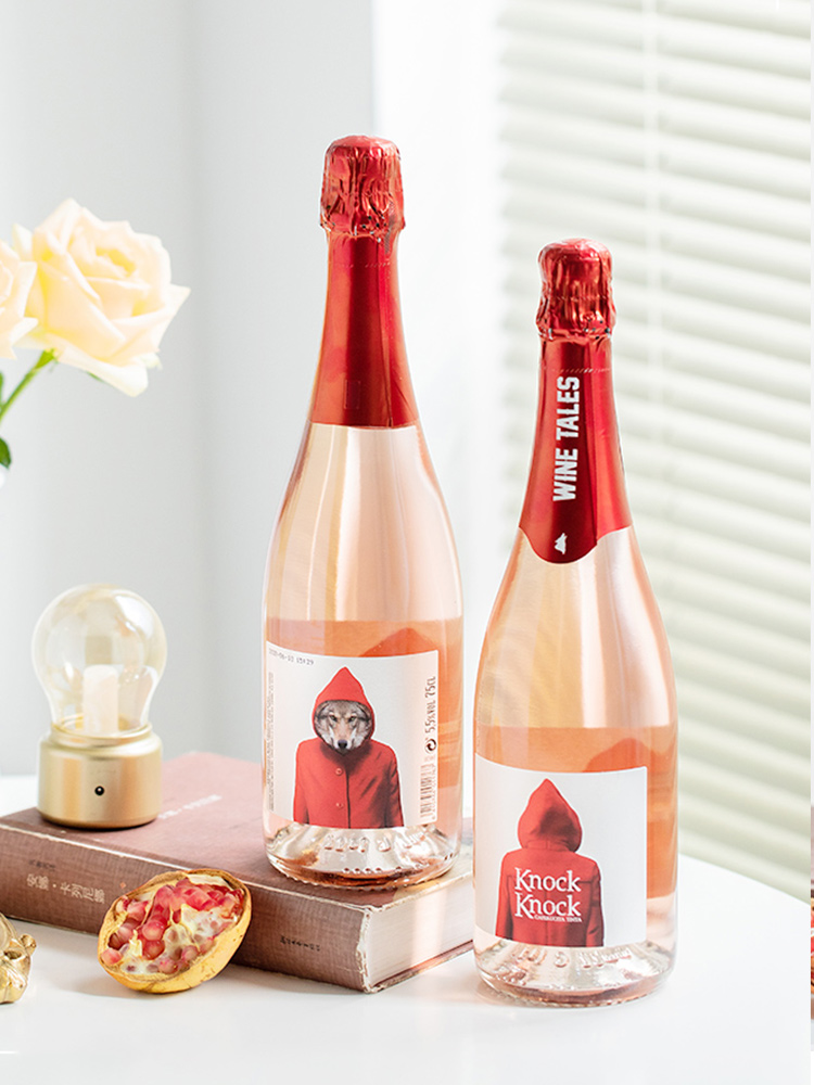 西班牙进口,torre oria 奥兰 小红帽 奥太狼桃红起泡酒 750ml*2件48元