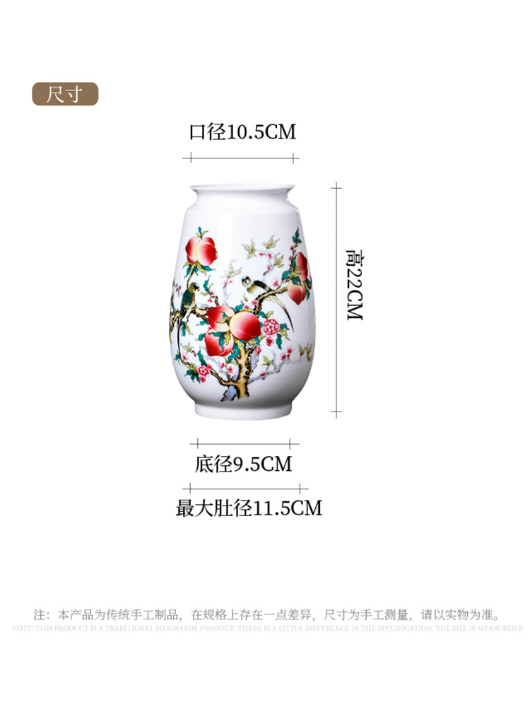 Jingdezhen ceramics dried flowers floret bottle of flower arranging living room TV cabinet rich ancient frame of Chinese style household adornment furnishing articles