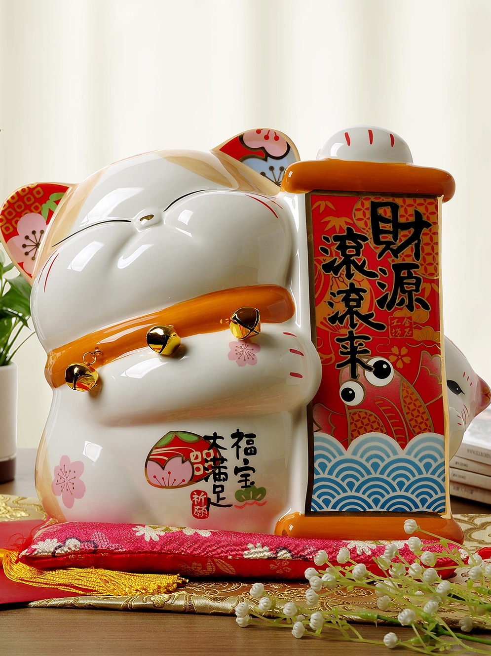 Stone workshop plutus cat furnishing articles store opening ceramic oversized rich saving money piggy bank creative gift