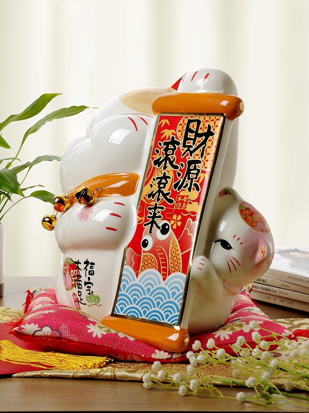 Stone workshop plutus cat furnishing articles store opening ceramic oversized rich saving money piggy bank creative gift