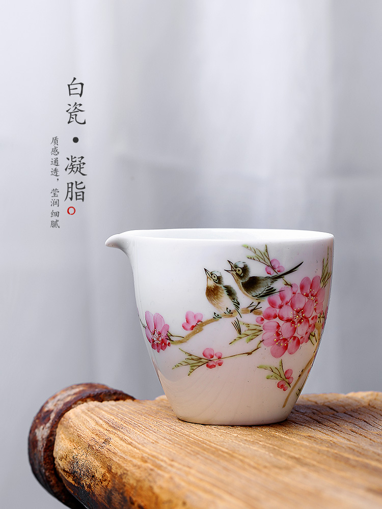 Xu, Jiaxing hand - made water at peach blossom put jingdezhen ceramic fair keller kung fu tea accessories tea is tea in the cup