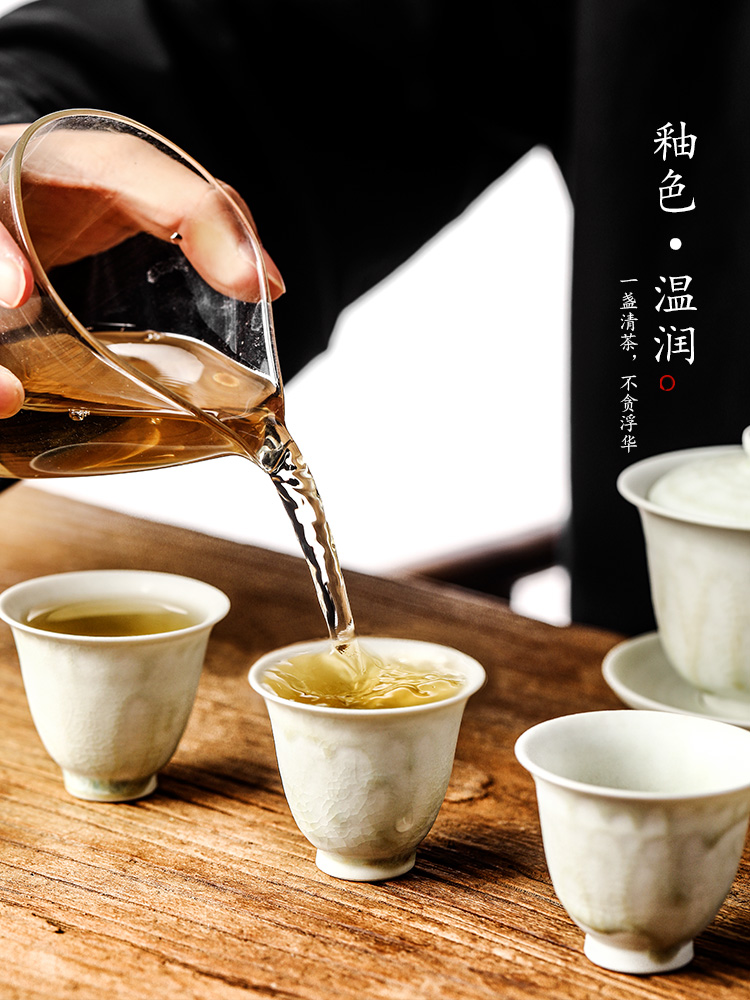 Tea master cup single CPU jingdezhen pure manual sample Tea cup single kunfu Tea Japanese Tea powder led ceramic, getting out
