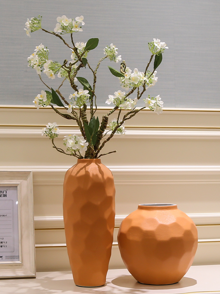 Jingdezhen dry flower vases, ceramic furnishing articles flower arranging Chinese I and contracted creative home sitting room adornment flowers